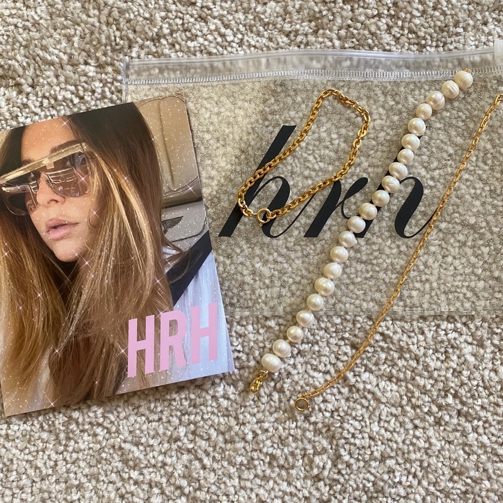 NWT HRH Collection Designer Duo (14k gold filled) & pearl bracelet